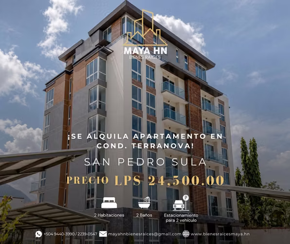 ¡Se alquila apartamento en Cond. Terranova, Col. Los Álamos - San Pedro Sula!
