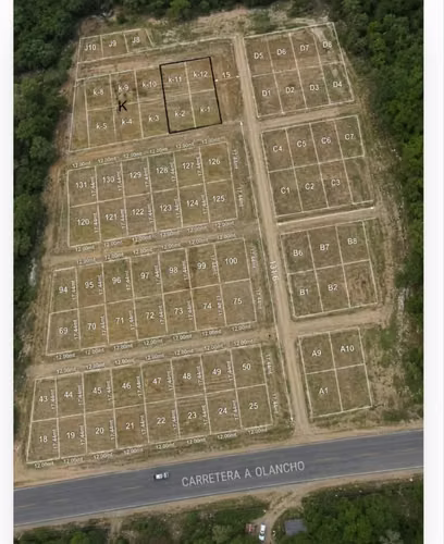 Lotes of land for housing in Ilamapa, road to Olancho