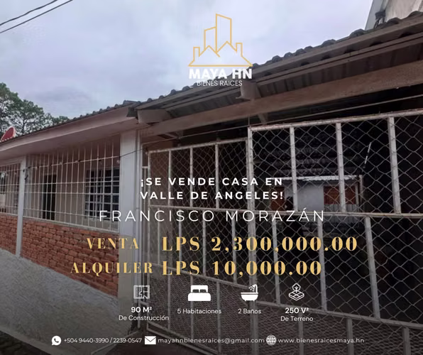 ¡Se vende o alquila casa en Valle de Ángeles, Francisco Morazán! 