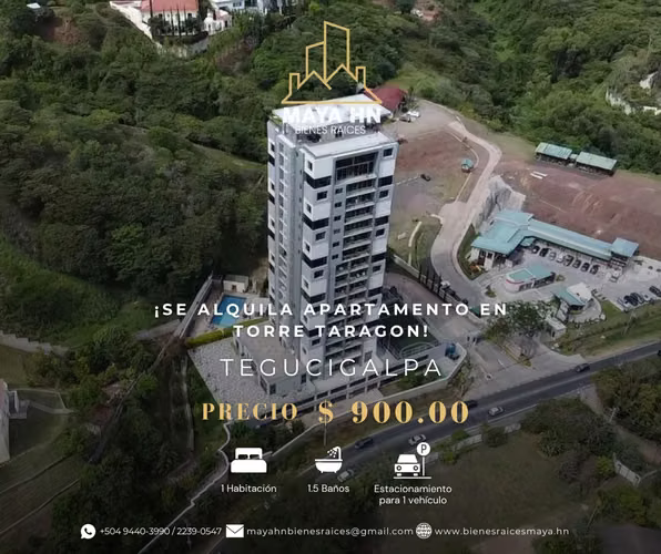 ¡Se alquila apartamento en Torre Taragon, Tegucigalpa!