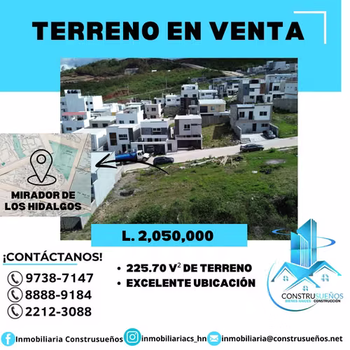 SE VENDE TERRENO RES. MIRADOR DE LOS HIDALGOS