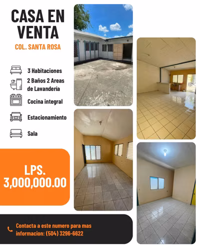 Venta de Propiedad, Ubicada en Col. Santa Rosa.