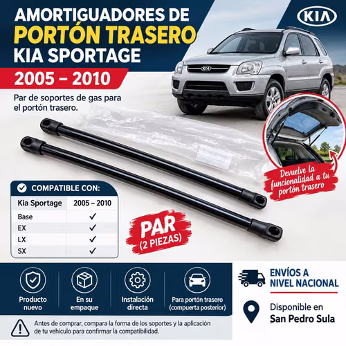 Amortiguadores para el vidrio de Puerta Trasera Kia Sportage  – Par