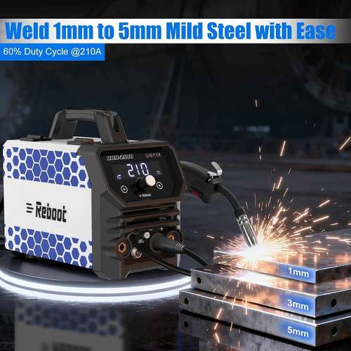  Soldadora Multifuncional 4 en 1 MIG / TIG / Electrodo – Reboot 210AMP