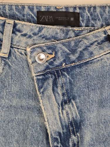 Jeans con botones cruzado 38 hasta el tobillo 