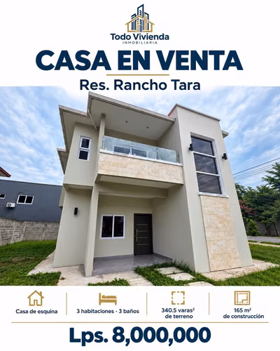 SE VENDE CASA EN RESIDENCIAL RANCHO TARA SAN PEDRO SULA