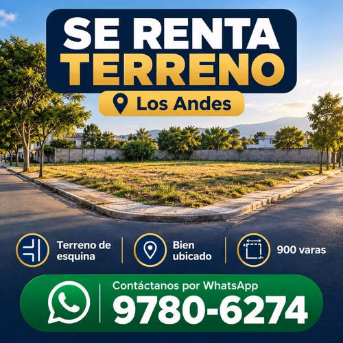 SE RENTA TERRENO EN BARRIO LOS ANDES SAN PEDRO SULA