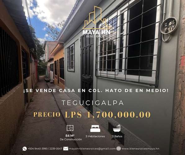 ¡Se vende casa en Col. El Hato de en Medio, Tegucigalpa! - Imagen 1