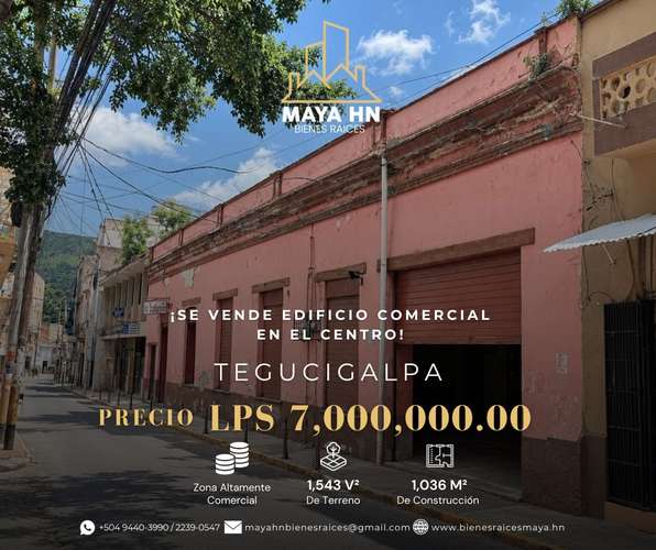 Se vende edificio comercial en El Centro de Tegucigalpa