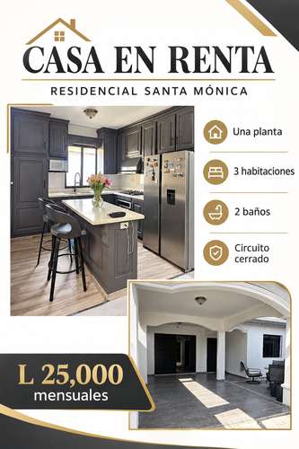 Renta Casa de 1 planta Res Santa Monica 