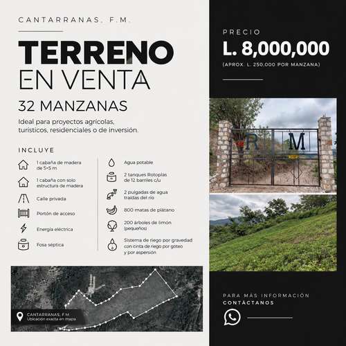 32 manzanas en Cantarranas