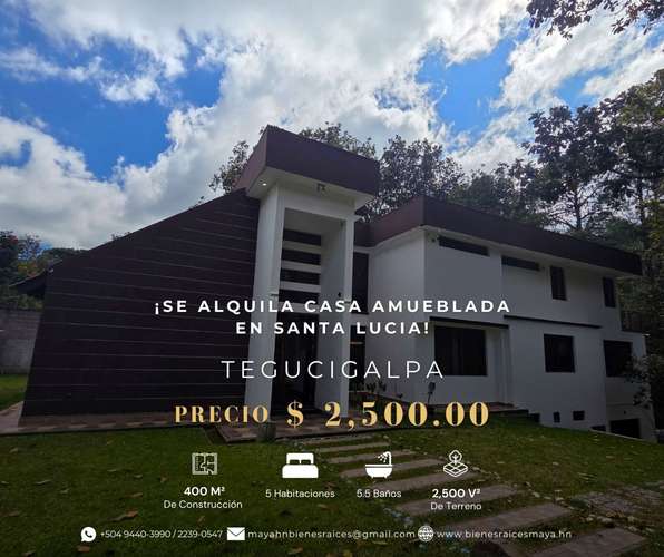¡Se alquila casa amueblada en Santa Lucia, Francisco Morazán!