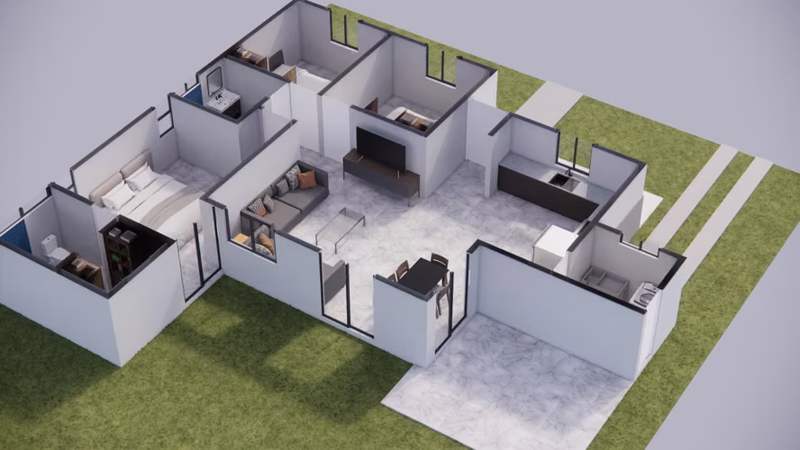 Tu Casa nueva en Jinotepe, Modelo Índigo Ampliado, en Residencial Camino Verde