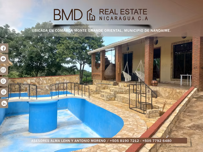 For sale house on Road Jinotepe - Nandaime, Comarca Monte Grande Oriental BMD