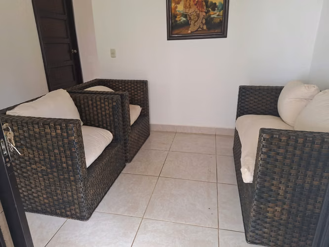 Juego de muebles de mimbre de 3 piezas