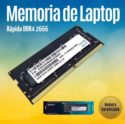 Memorias para laptops DDR4 8GB y 16GB