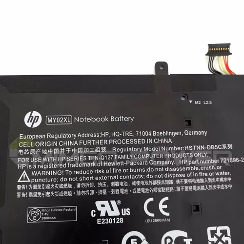 Batería para Laptop MY02XL de 7.4V 21Wh compatible con HP SlateBook X2 10-H010NR