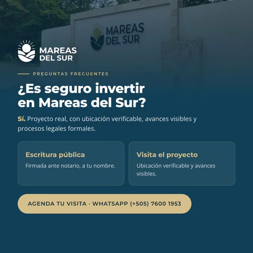 ¡Lotes en venta en San Juan del Sur desde $16,540!