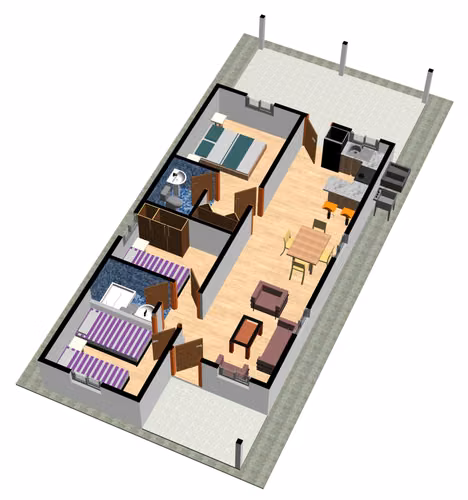 AM - Proyecto La Rosaleda, Modelo Camelia Pre-Construcción
