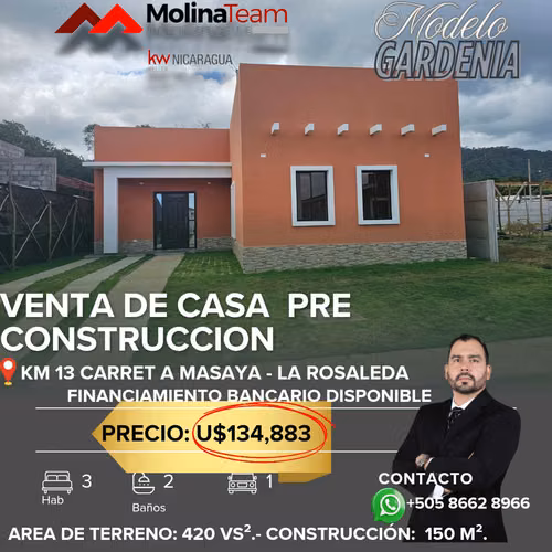 Start your home with the Gardenia Model in La Rosaleda Residential!