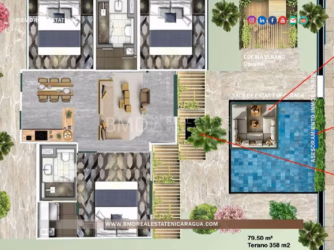 Villa contemporánea cerca de playas de Marsella y Maderas NG - Imagen 2