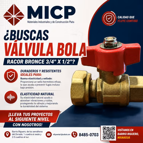 Válvula de Bola Bronce tipo Racor