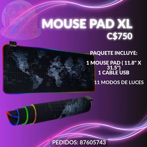 Alfombrilla Gamer LED RGB XXL - Imagen 2