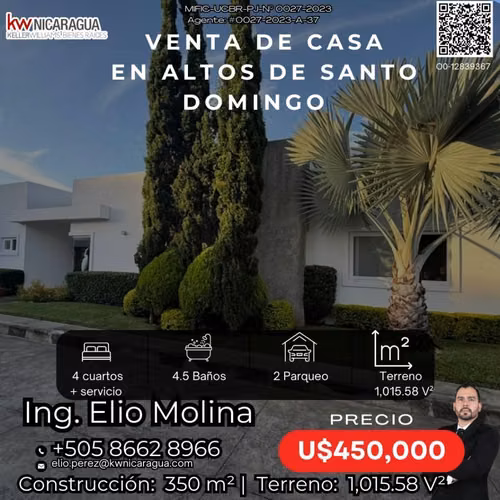 SE VENDE CASA DE UN PISO EN ALTOS DE SANTO DOMINGO