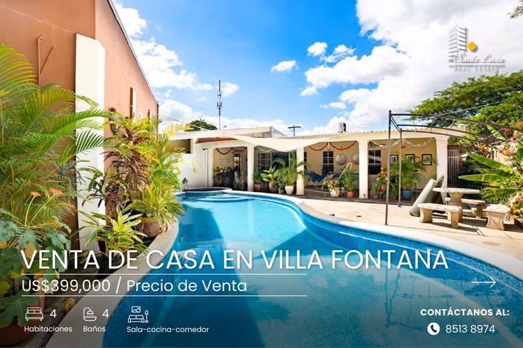  CASA EN VENTA EN VILLA FONTANA CON APARTAMENTO - LL