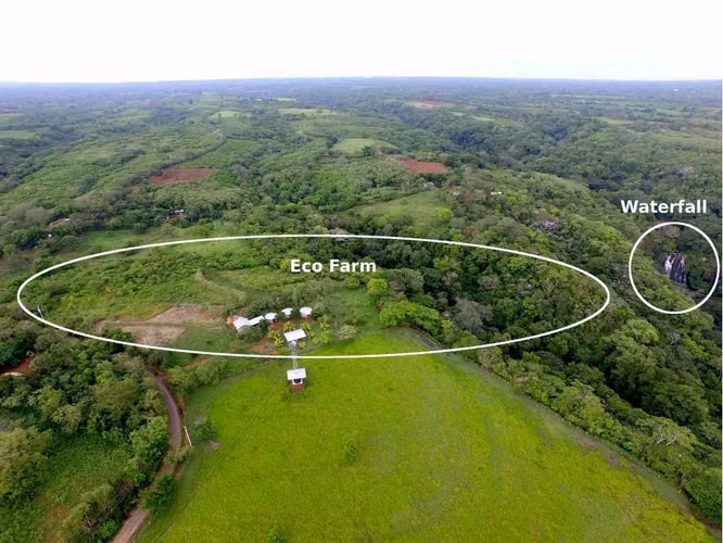Secluded ecological farm in Carazo near the Costanera Coastal Highway and beautiful waterfall