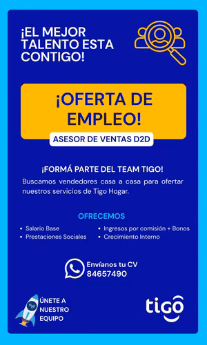 ASESOR DE VENTAS CASA A CASA MANAGUA