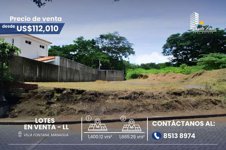 ¡¡Increíbles Terrenos Para Inversión Lotificados En Villa Fontana!! - LL