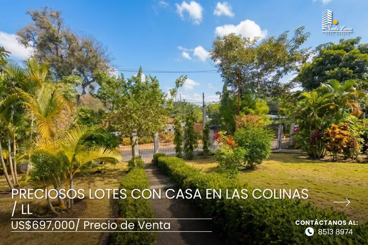 Propiedad en venta – preciosos lotes con casa en las colinas / LL