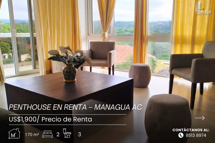  Penthouse en Renta – Managua AC