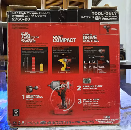 Llave De Impacto Milwaukee M18 Fuel 1/2" (2766-20)