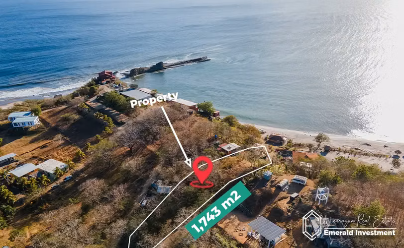 Ocean View Lot for Sale Near Beginner Bay in Playa Popoyo