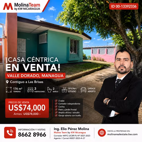 Departamento en venta con baja de precio en Managua, Ciudad Managua, Las Brisas