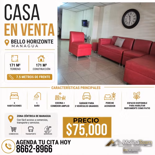 Venta de Casa en Bello Horizonte