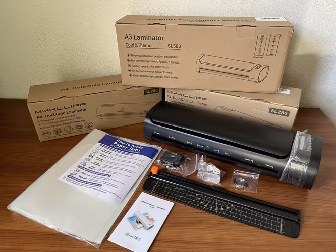 Emplasticadora Térmica de Documentos A3-13 pulgadas, Lámina caliente-frío, Incluye kit y 50 láminas