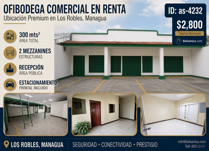 Alquiler de Oficina - Ofibodega en Los Robles