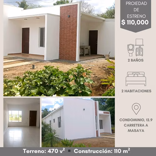 EM-Propiedad de Estreno, Condominio en km 12.9 Carretera Masaya