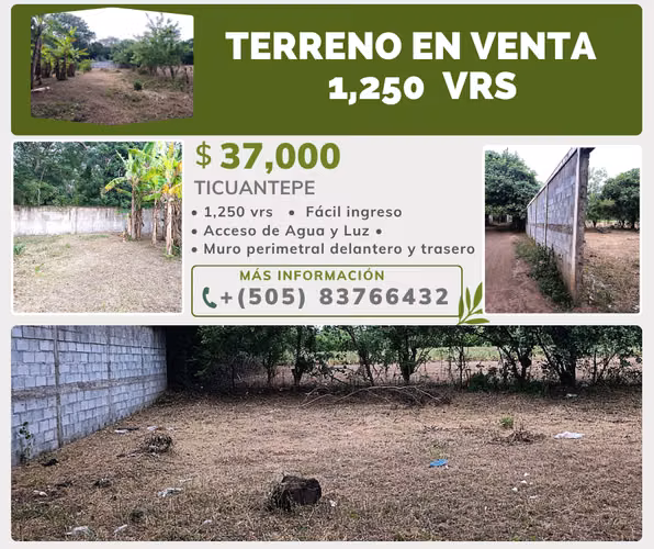 EM- Land for sale in Ticuantepe