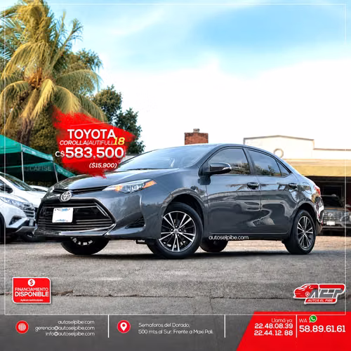 COROLLA 2018 atm japonés NUNCA CHOCADO VEA Y COMPARE Y COMPRUEBE