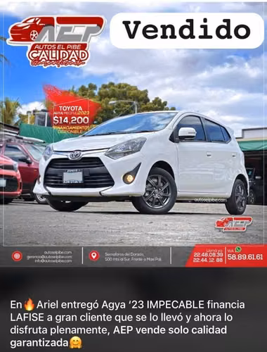 Agya 2023 MEC COMO NUEVO UNICA DUEÑA VEA Y COMPARE