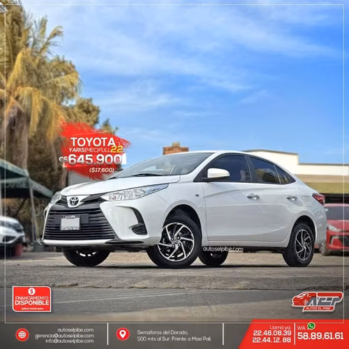 YARIS 2022 MECANICO FXTRS COMO NUEVO