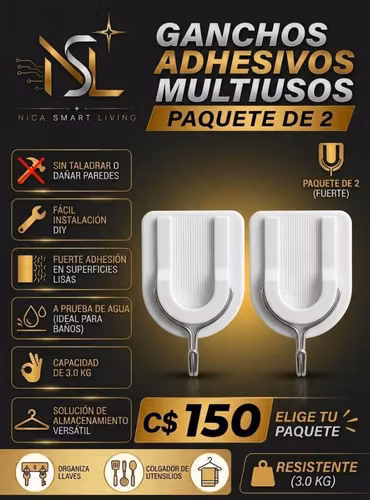 Ganchos Adhesivos Multiusos