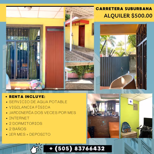 EM-Renta de Casa en Carretera Sur-Suburbana