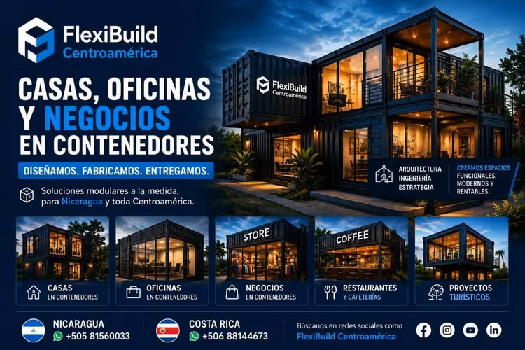 Casas, Oficinas y Negocios en Contenedores Nicaragua