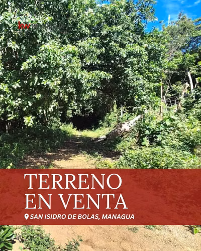 ¡En venta! Terreno en San Isidro de Bolas, Managua.
