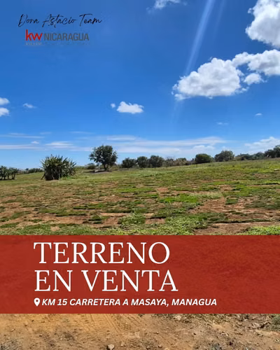 For sale! Land to develop, located in the km 15 road to Masaya.